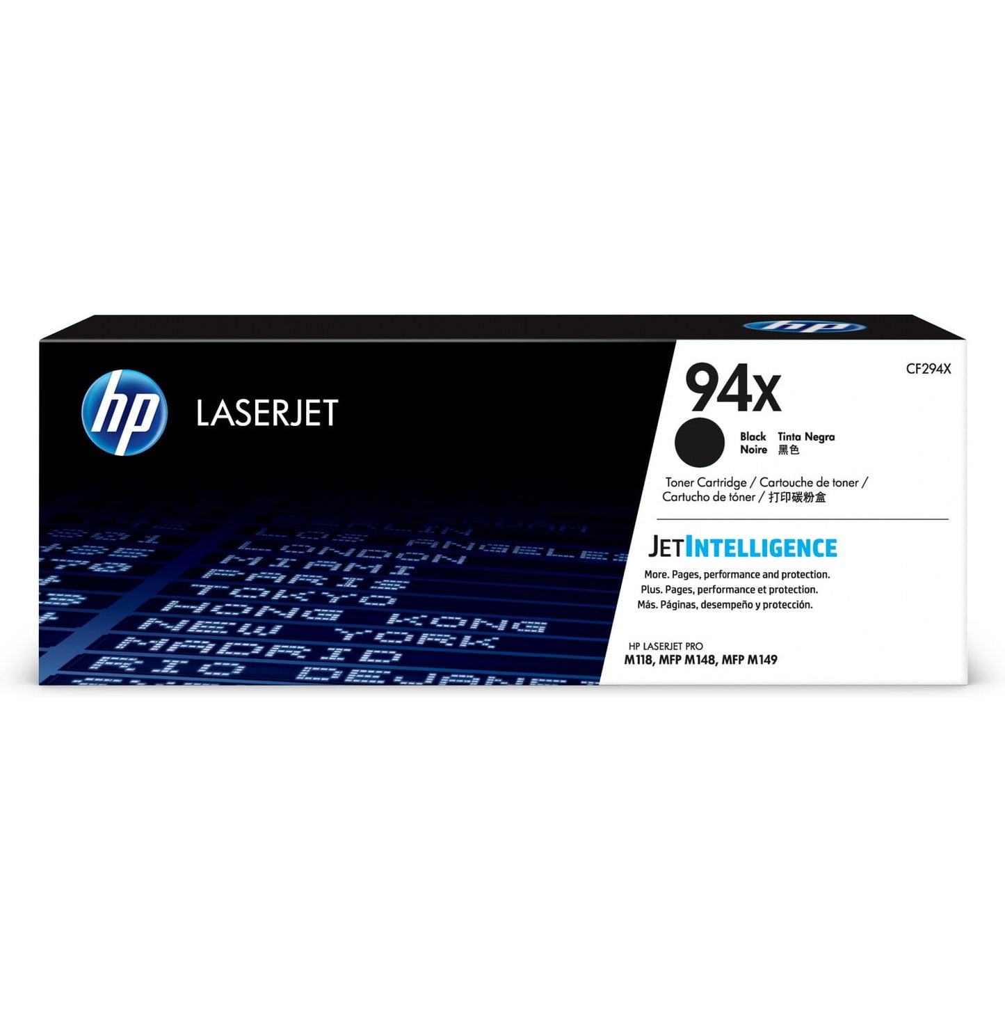 HP 94X High Yield Black Original LaserJet Toner Cartridge, ~2,800 pages, CF294X