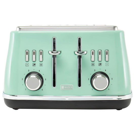 Haden Cotswold 4-Slice Wide Slot Toaster, Sage - 75100