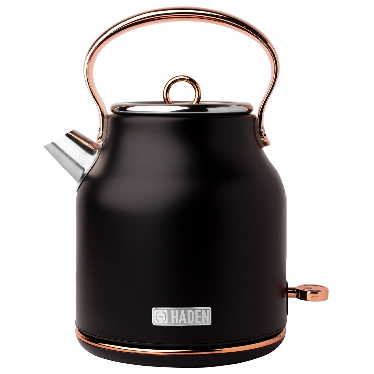 Haden Heritage 1.7 Liter Stainless Steel Electric Kettle, Black / Chrome - 75095