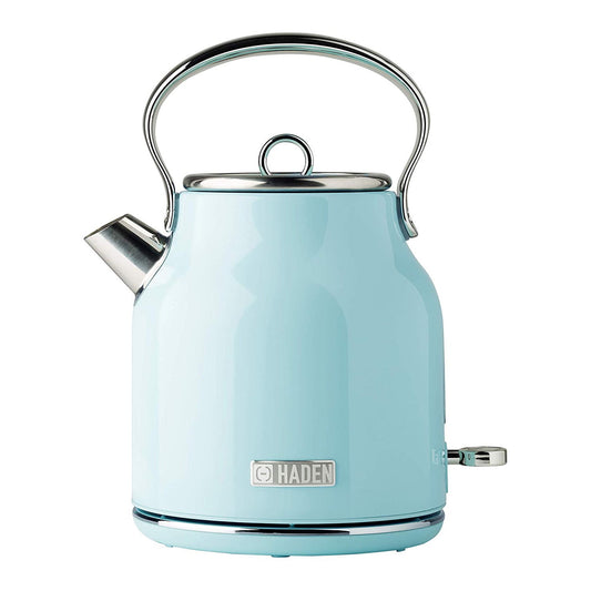 Haden Heritage 1.7 Liter Stainless Steel Electric Tea Kettle, Turquoise - 75004