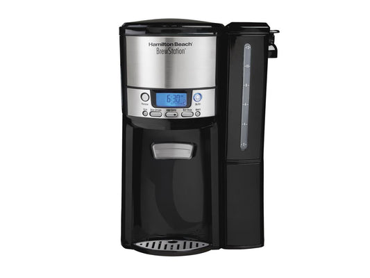 Hamilton Beach 12 Cup Dispensing Coffee Maker, Black and Silver, 47900