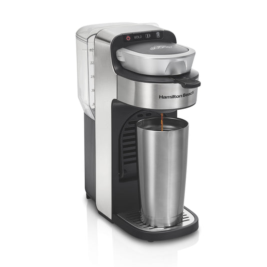 Hamilton Beach the Scoop Single-Serve Coffee Maker with Removable Reservoir, Stainless Steel, 49987