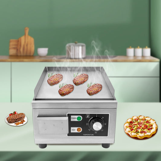 Heavy-Duty Electric Grill, 1300 Watt Performance, Easy-Clean Surface & Breakfast Cooking