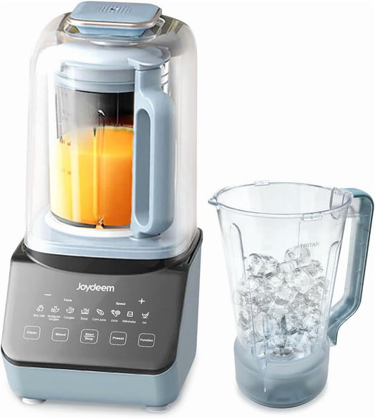 Joydeem Soymilk Maker Machine with Soundproof Shield, Hot and Cold Blender for Soymilk, Juice, Milkshake and Soup, Low Noise Cooking Blender, 1.75L Capacity, JD-J09