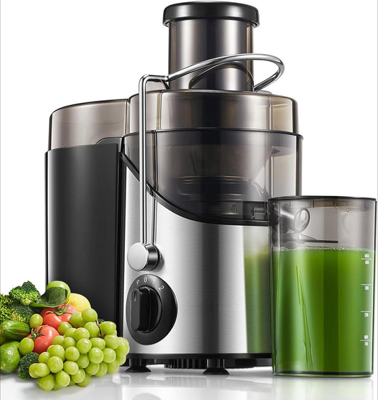 Juicer Machines,  3" Wide Mouth Juicer Extractor Max Power 800W, for Vegetable and Fruit with 3-Speed Setting, 400W Motor, Easy to Clean
