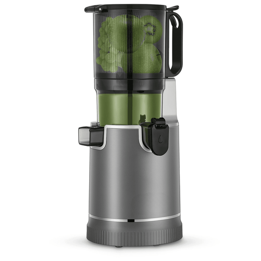 Fohere Juicer Machines, 5.3" Chute Cold Press Juicer 250 Watts, Slow Masticating Juicer Easy Clean
