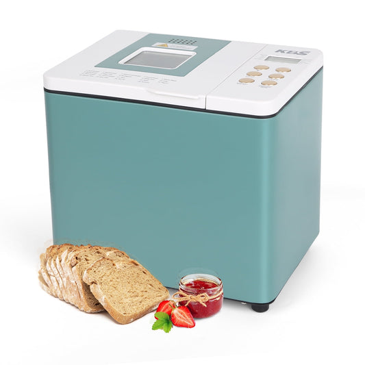 KBS 1.5LB Bread Maker Machine Fully Automatic LCD Display,with Dual Heaters,Non-stick Pan,15 Hour Delay Timer,Model# 041