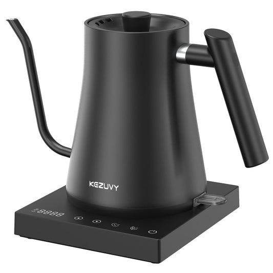 KEZUVY Electric Gooseneck Kettle(1L), 1500W BPA Free Electric Kettle, Stainless Steel Tea Kettle Coffee Kettle, Electric Hot Water Kettle