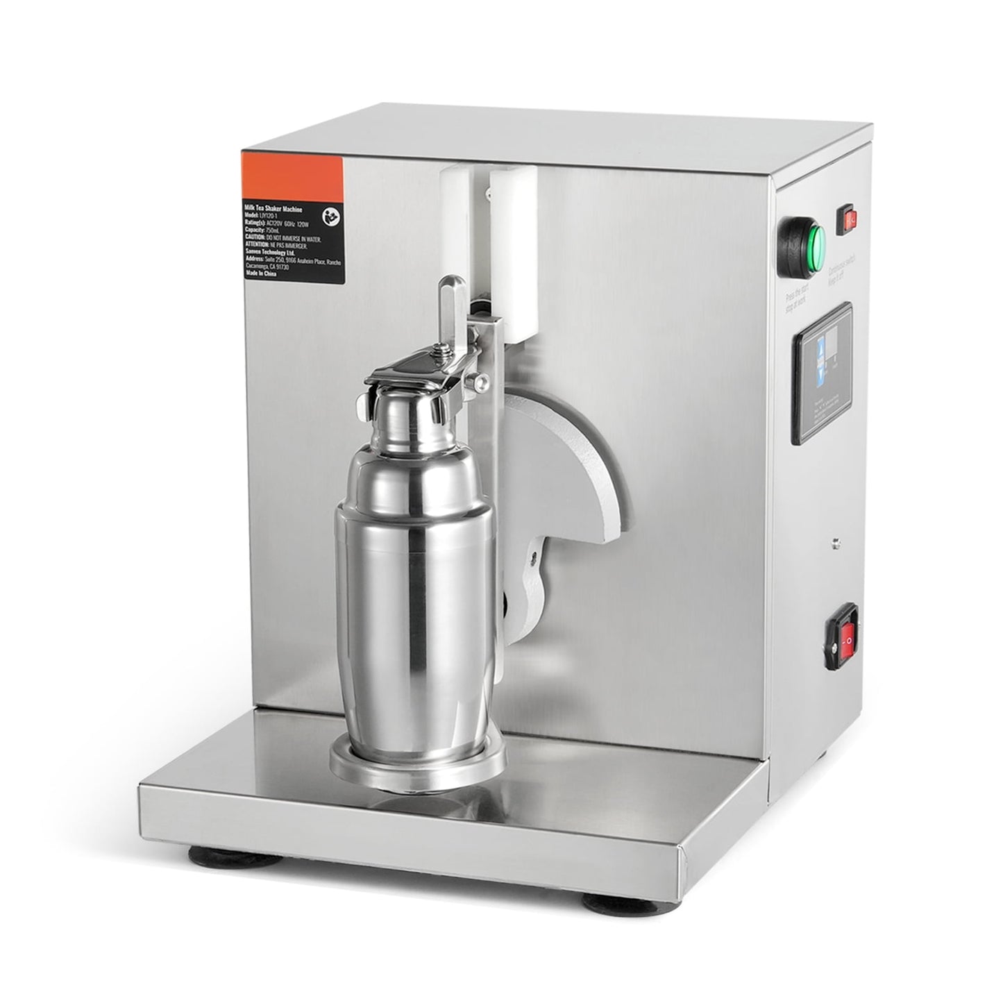 KFFKFF 120W Electric Commercial Milkshake Maker Machine Milk Tea Shaker Stainless Steel