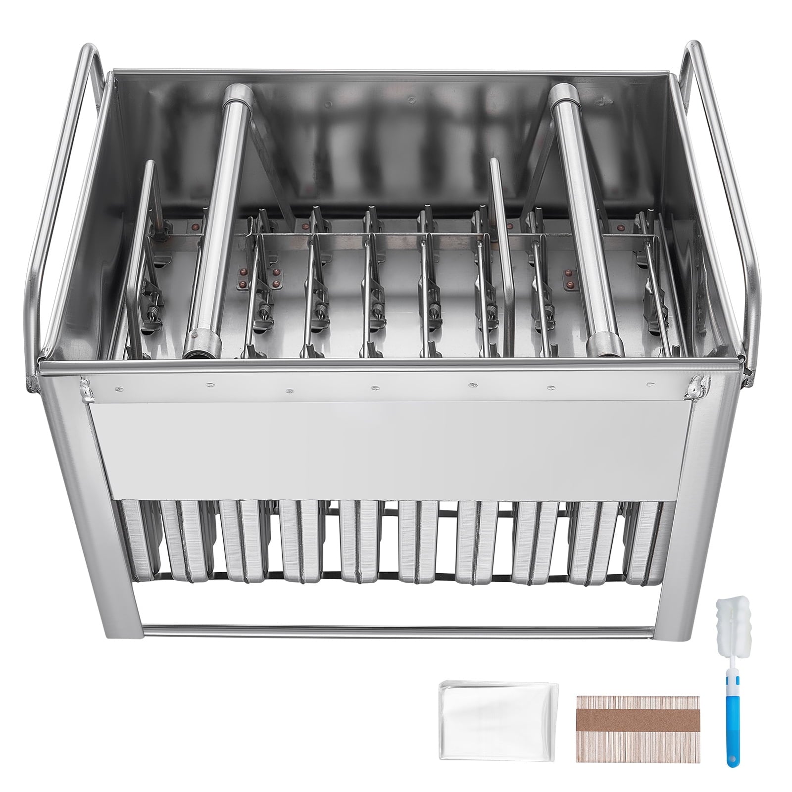 KFFKFF Commercial Popsicle Moulds 40PCS Round-Head Ice Pop Mould with Double Slot