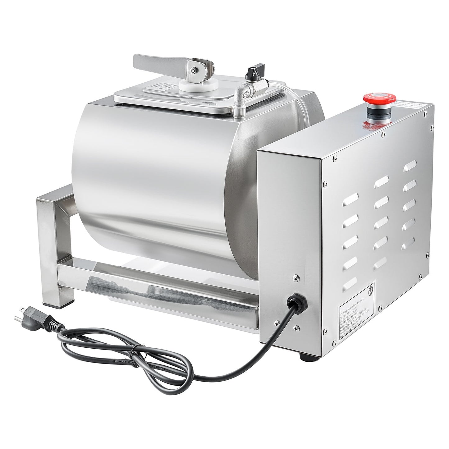 KFFKFF 10L Vacuum Tumbler Marinator Meat Processing Chicken Marinated Machine Stainless Steel with Automatic Bidirectional Rotation
