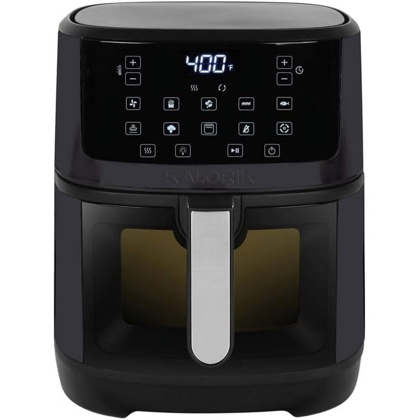 Kalorik 7 Quart Touchscreen Air Fryer with Window, in Black Steel (FT 52324 BK)