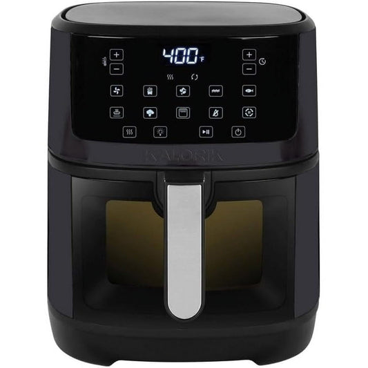 Kalorik 7 Quart Touchscreen Air Fryer with Window, in Black Steel (FT 52324 BK)