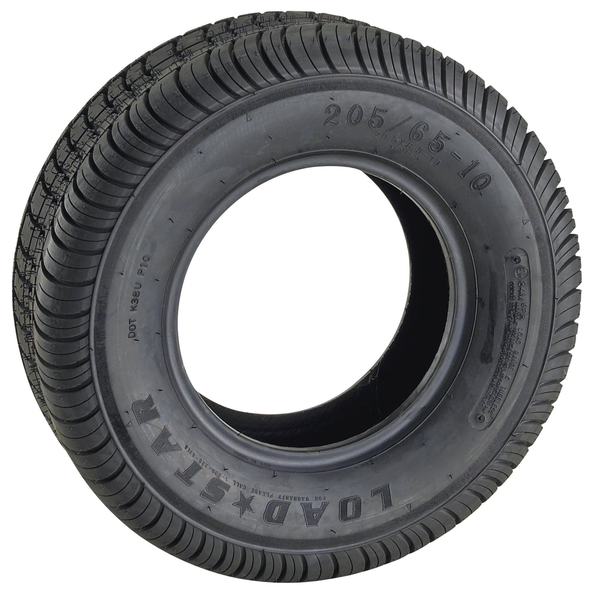 Kenda Loadstar 10in. Bias-Ply Replacement Trailer Tire, 205/65-10, Load Range C, Model# 25610C-I