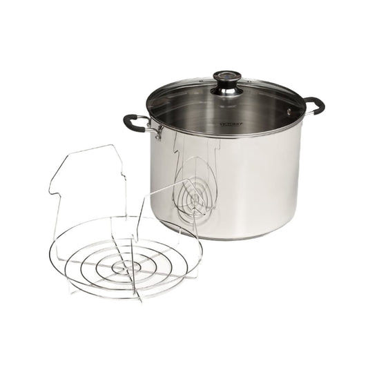 Kitchen Crop VKP Brands Canner, Holds 7 Quart Jars, 20 Quart Liquid Capacity, Silver