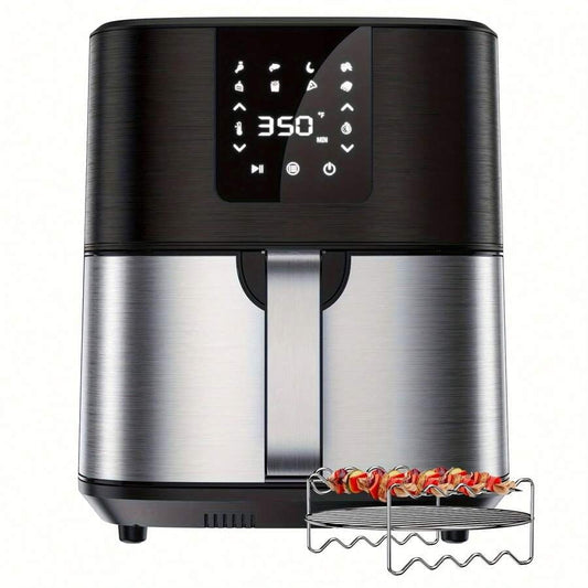 Large Air Fryer, 1500W 7QT AirFryer Cooker, Adjustable Temperature 100-400 ° F, 8 Presets Menu, Digital Touch Screen, Nonstick Basket,