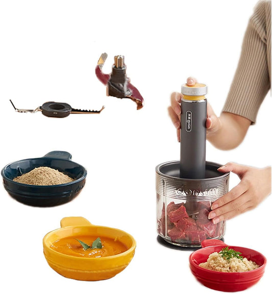 Mini Food Processor, Multi-function Meat Grinder, Vegetable Chopper Electric Herb Grinder for Kitchen, Seasoning Grinder, Split Design, Easy to Clean
