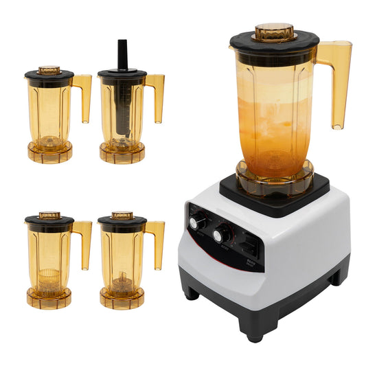 Miumaeov 1800W Tea Brewing Machine Countertop Bubble Tea Machine 1200ml Multifuction Food Blender w/ 4Cups