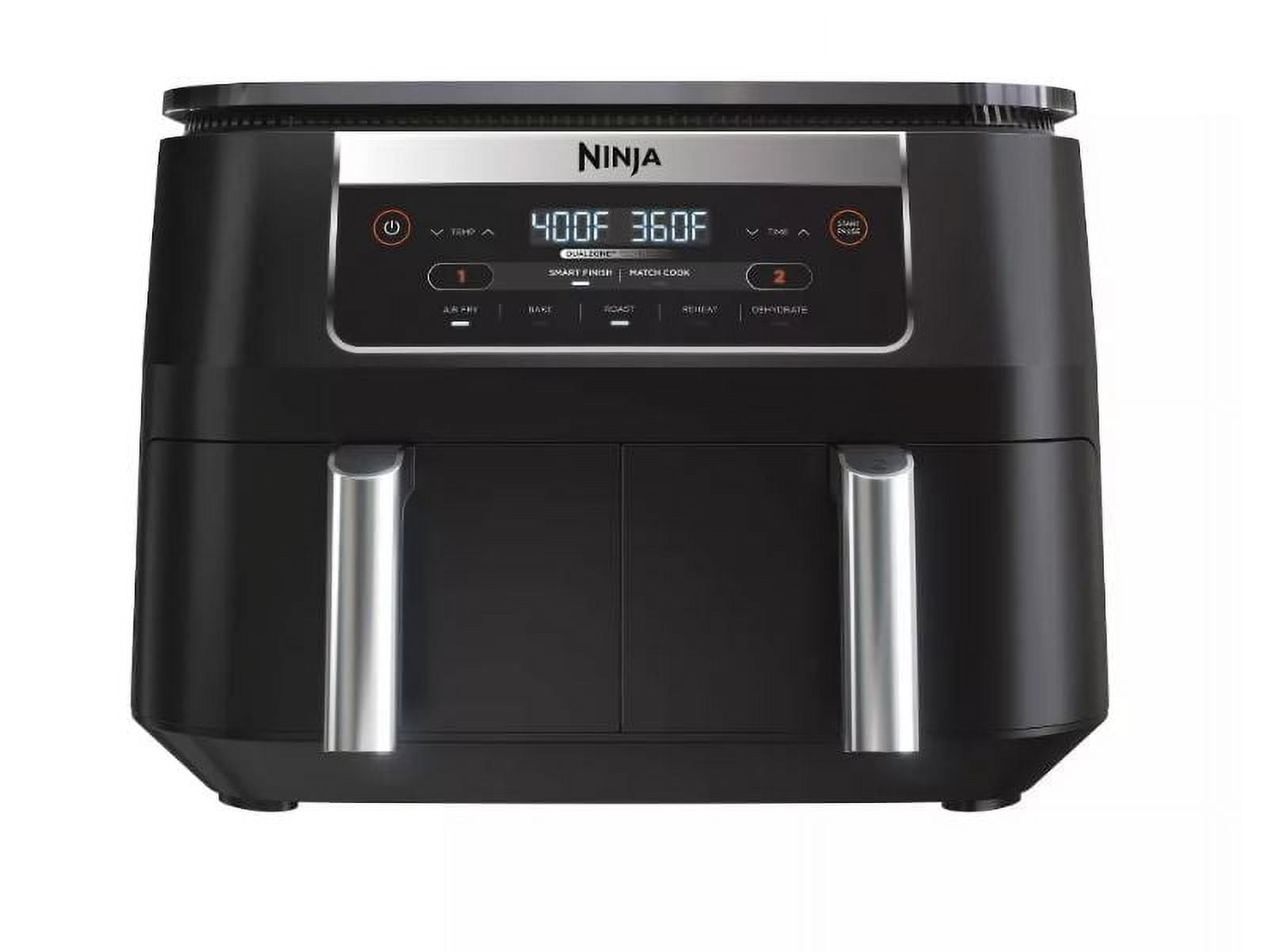 Ninja 6 qt 2-Basket Air Fryer, Black - Nonstick