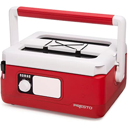 Nomad Traveling Slow Cooker 6-Quart Red - Portable, Compact & Energy-Efficient for Outdoor Travel