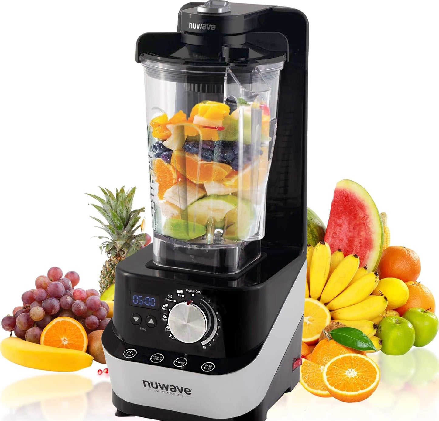 Nuwave 64oz Professional Moxie Vacuum Blender - Professional Grade, Self-Cleaning, BPA-Free