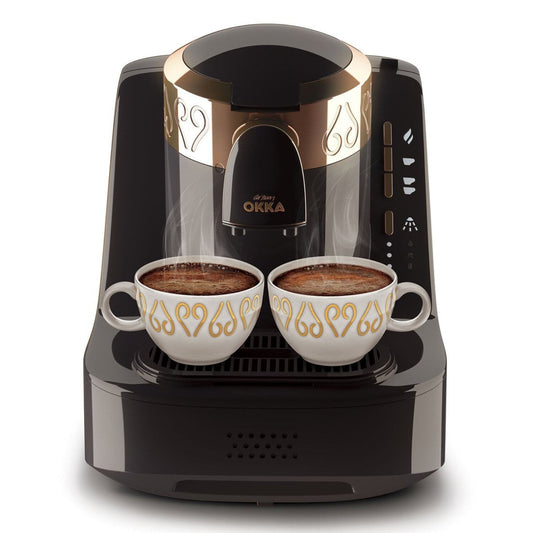 OKKA Turkish Greek Coffee Machine, 110 Volt (USA & Canada) - Black/Gold
