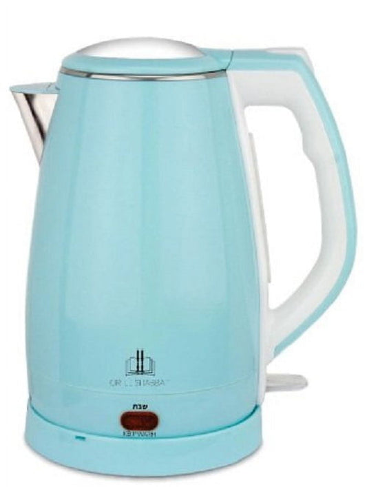 OR LE SHABBAT 12-Cup Electric Kettle, Shabbat, with Automatic Shut-Off LIGHT BLUE