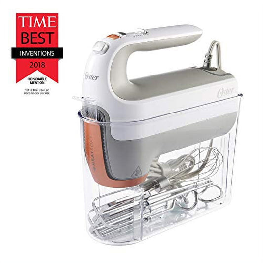 Oster 270-Watt Hand Mixer with HEATSOFT Technology, White