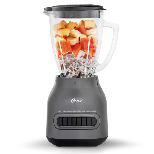 Oster Easy-to-Clean Blender with 6-Cup Boroclass Glass Jar Diamond Grey