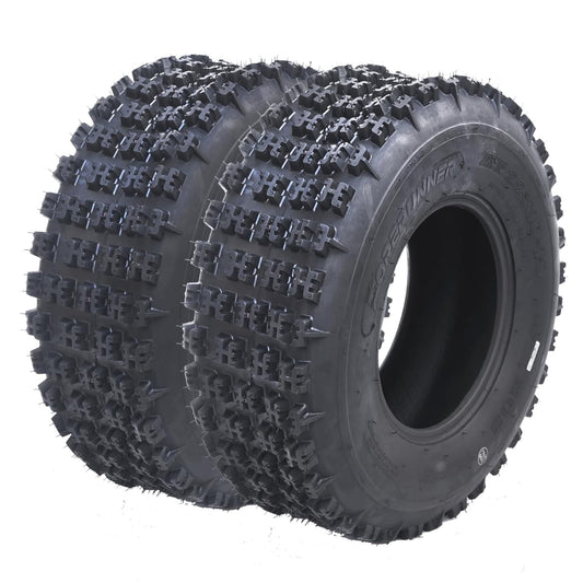 Pinypikaka Pack of 2 20x10-10 ATV Tires, 4PR All Terrain 20x10-10 TL ATV UTV Trail Sand Mud Off-Road Tires, Tubeless, Black