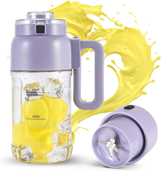 Portable Blender 33.8oz, Hioo Personal Size Blender for Shakes and Smoothies with 10 Blades, Cordless Blender BPA Free, Leakproof-Lid & Sip Spout, Juices, Baby Food, Portable Blender & Food Processor