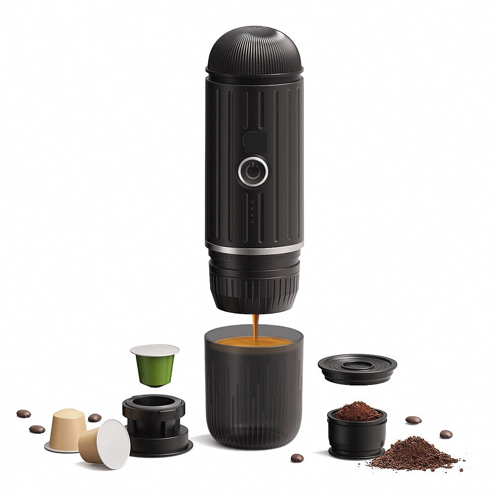 Portable Coffee Maker Electric Espresso Machine Compatible With Capsule & Ground Coffee Capsules Coffee Maker 2 In 1 For Hiking ,RV, Hiking, Office