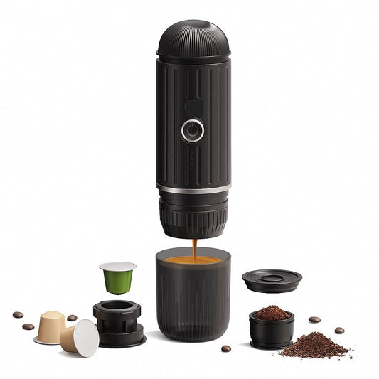 Portable Coffee Maker Electric Espresso Machine Compatible With Capsule & Ground Coffee Capsules Coffee Maker 2 In 1 For Hiking ,RV, Hiking, Office
