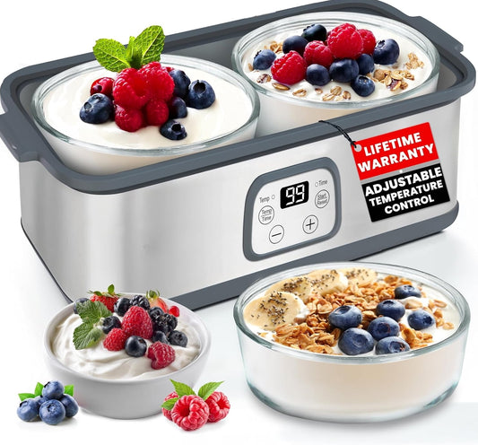 Probiotic Yogurt Maker with Adjustable Temperature and Time Control