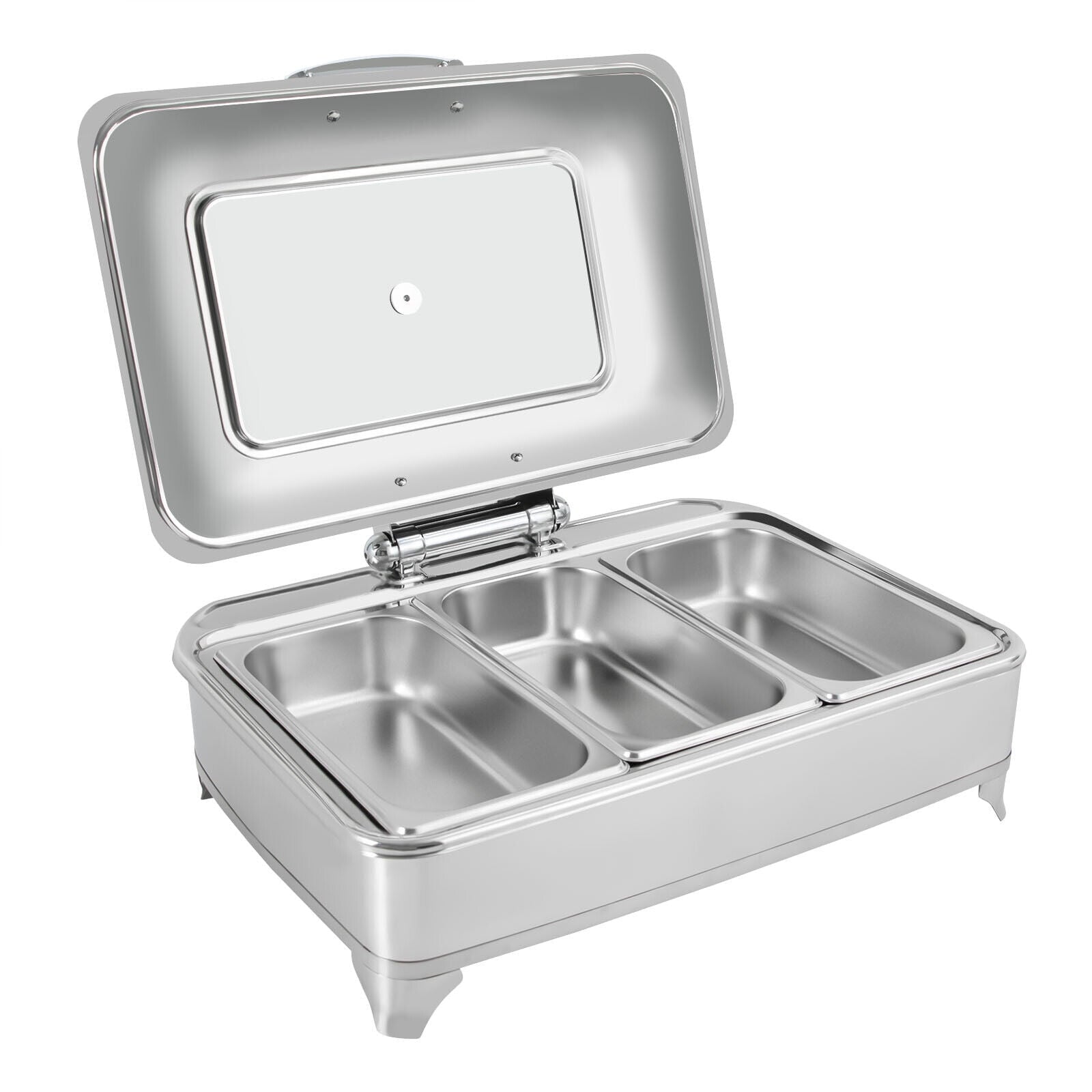Rectangular Buffet Server and Warming Tray Food Warmer Adjustable Temperature 400W Chafing Dish Buffet Set for Weddings, Birthday Parties, Buffets