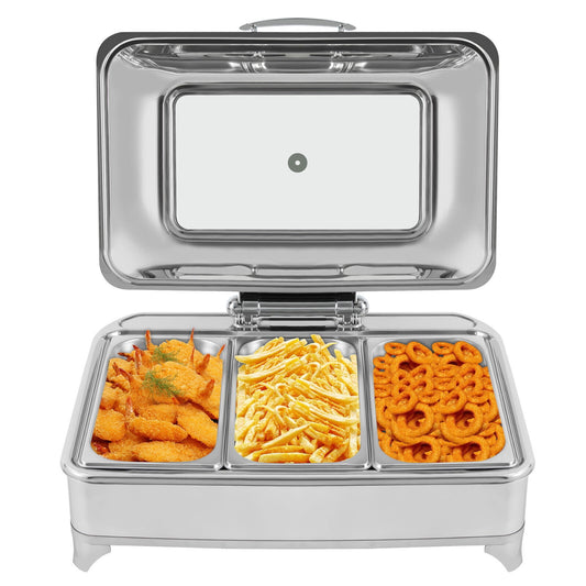 Rectangular Buffet Server and Warming Tray Food Warmer Adjustable Temperature