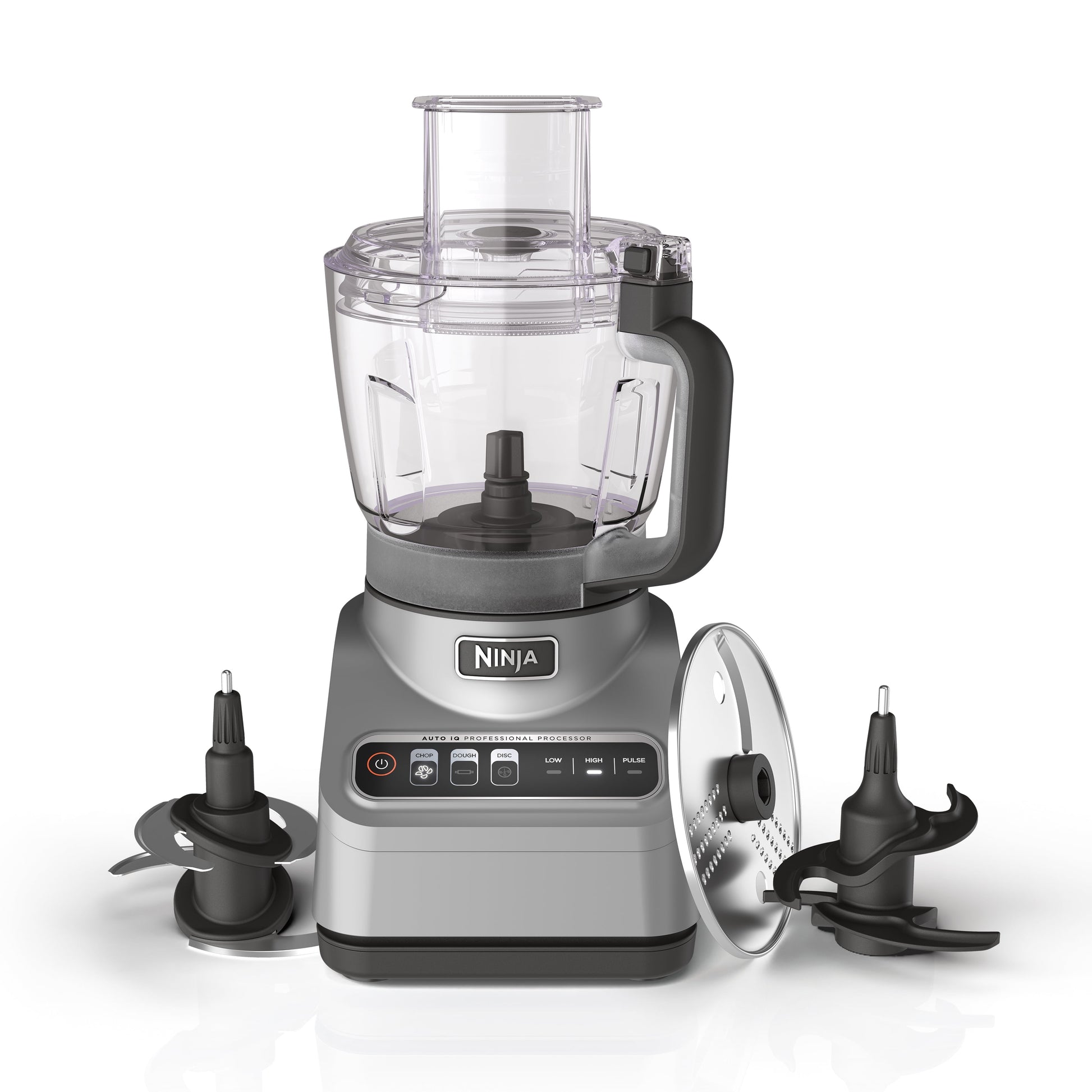 Restored Ninja® Professional Food Processor, 850 Watts, 9-Cup Capacity, Auto-iQ Preset Programs, BN600 (Refurbished)