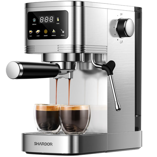 SHARDOR Espresso Machine 20 Bar, Professional Espresso Machine with Milk Frother and Touchscreen, Expresso Coffee Machines with Adjustable Temperature,for Cappuccino, Latte C95