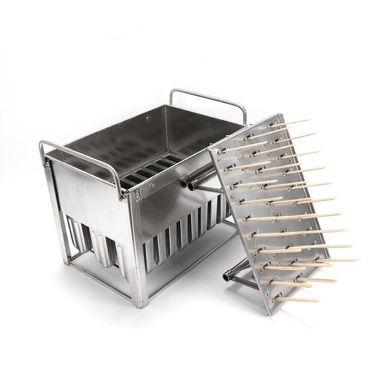 SHZICMY 30pcs Stainless Steel Molds Pop Lolly Popsicle Ice Cream Stick Holder Mold Stick