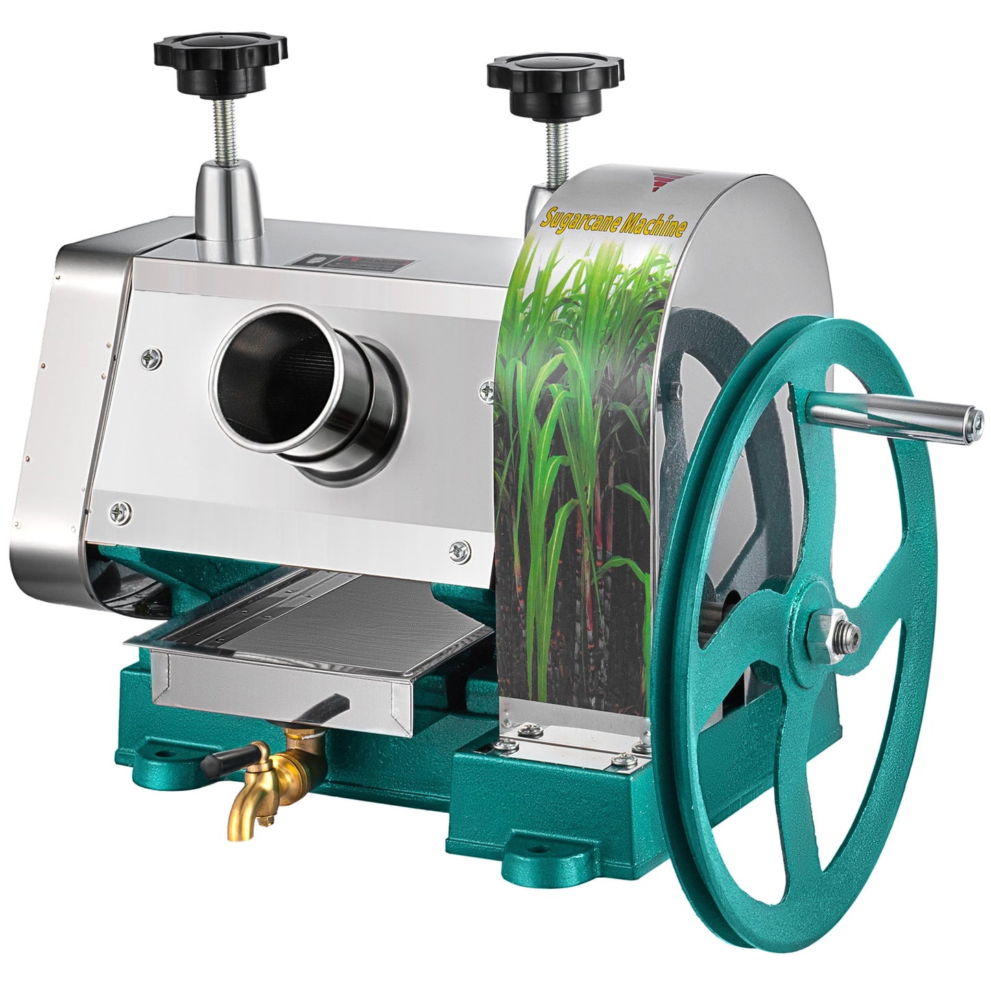 SHZOND Manual Sugar Cane Juicer Machine,Stainless Steel Commercial Sugar Cane Juicer Sugar Cane Extractor Squeezer