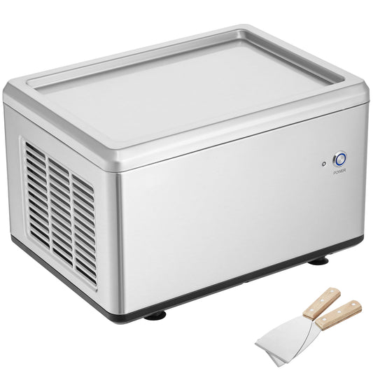 KFFKFF Fried Ice Cream Roll Machine - A Rolled Ice Cream Maker with a 19.3 x 14.9 Inch Pan
