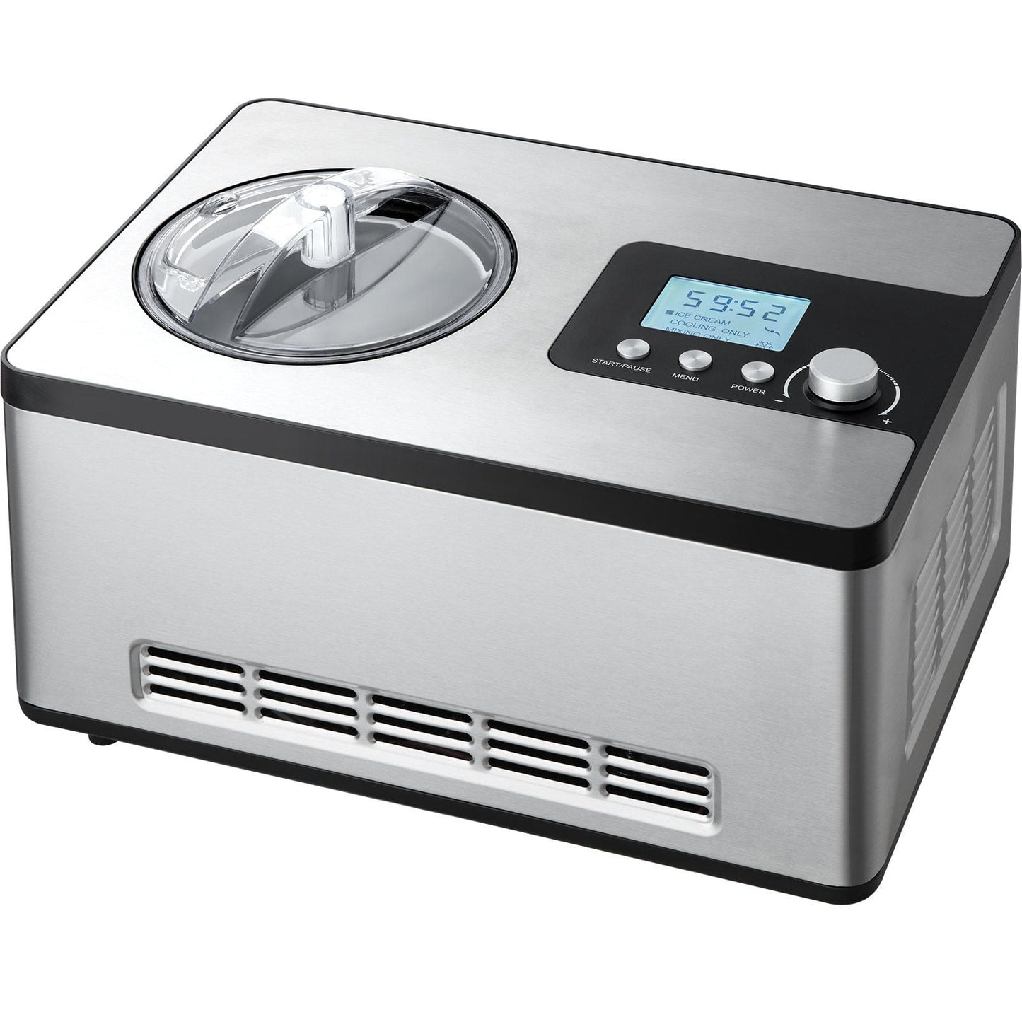 STAWAY Automatic Ice Cream Maker - 2 Quart Compressor Gelato Machine with LCD Display & Timer - Stainless Steel Fruit Yogurt & Sorbet Maker for Family Gatherings - Perfect DIY Ice Cream Delicacies