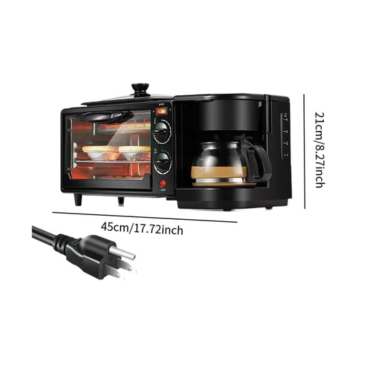 SiaBiced 3 in 1 Breakfast Machine Portable with Coffee Machine for Bread Egg Sandwich