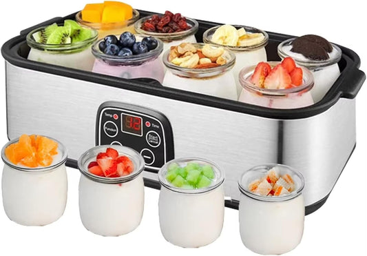 Sirene Yogurt Maker with Adjustable Time & Temp Control, 8  x 6oz Jars