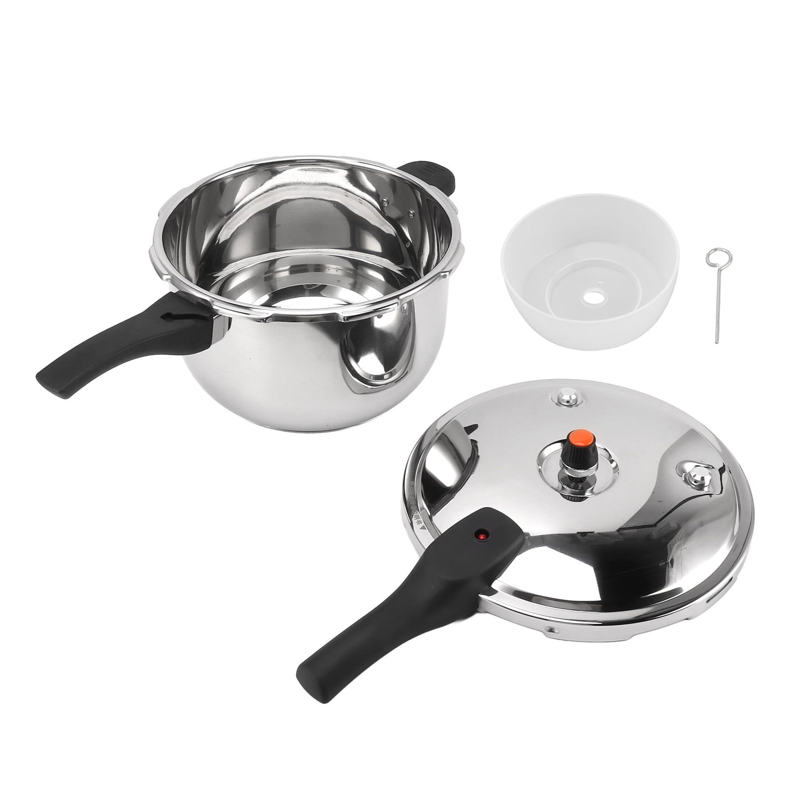 Stainless Steel Pressure Cooker, Security Handle Pressure Cooking Pot with Safety Valve, Stainless Steel Induction Suitable Pressure Pan For All Kinds Of Cooktops (10L)