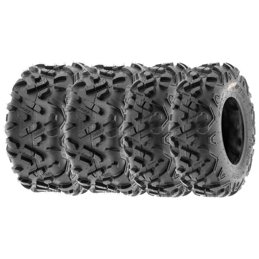 SunF All Terrain ATV UTV Quad Mini Bike Tires 145/70x6 145x70/6(14x6-6) & 16x8-7 6 PR A051 (Complete Full Set of 4)