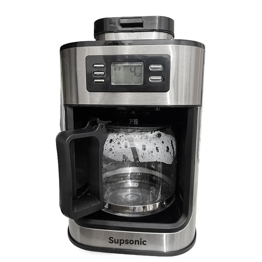 Supsonic Electric coffee machines,  Café Specialty Grind and Brew Coffee Maker, Single-Serve to 10-Cup Thermal Carafe