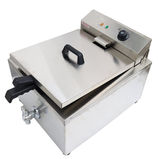 TECHTONGDA Commerical Funnel Cake Deep Fryer Frying Machine with 2 Ring Molds New