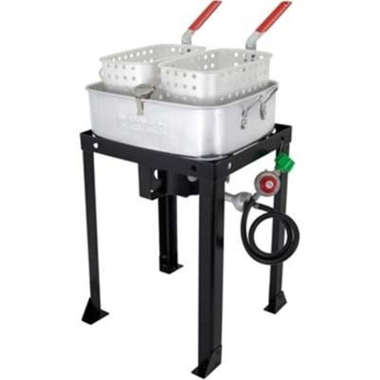 The Metal Ware TBAPF-18C 18 qt. Chard Dual Basket Fryer