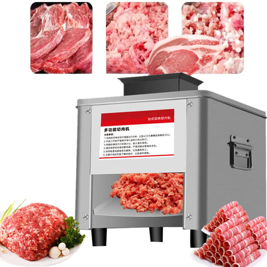 Topchances 850W Meat Cutter Machine Electric Meat Slicer Shredded Cutting Machine Stainless Steel 330lb/h for Boneless Pork Chicken Fish - Meat thickness: 7mm